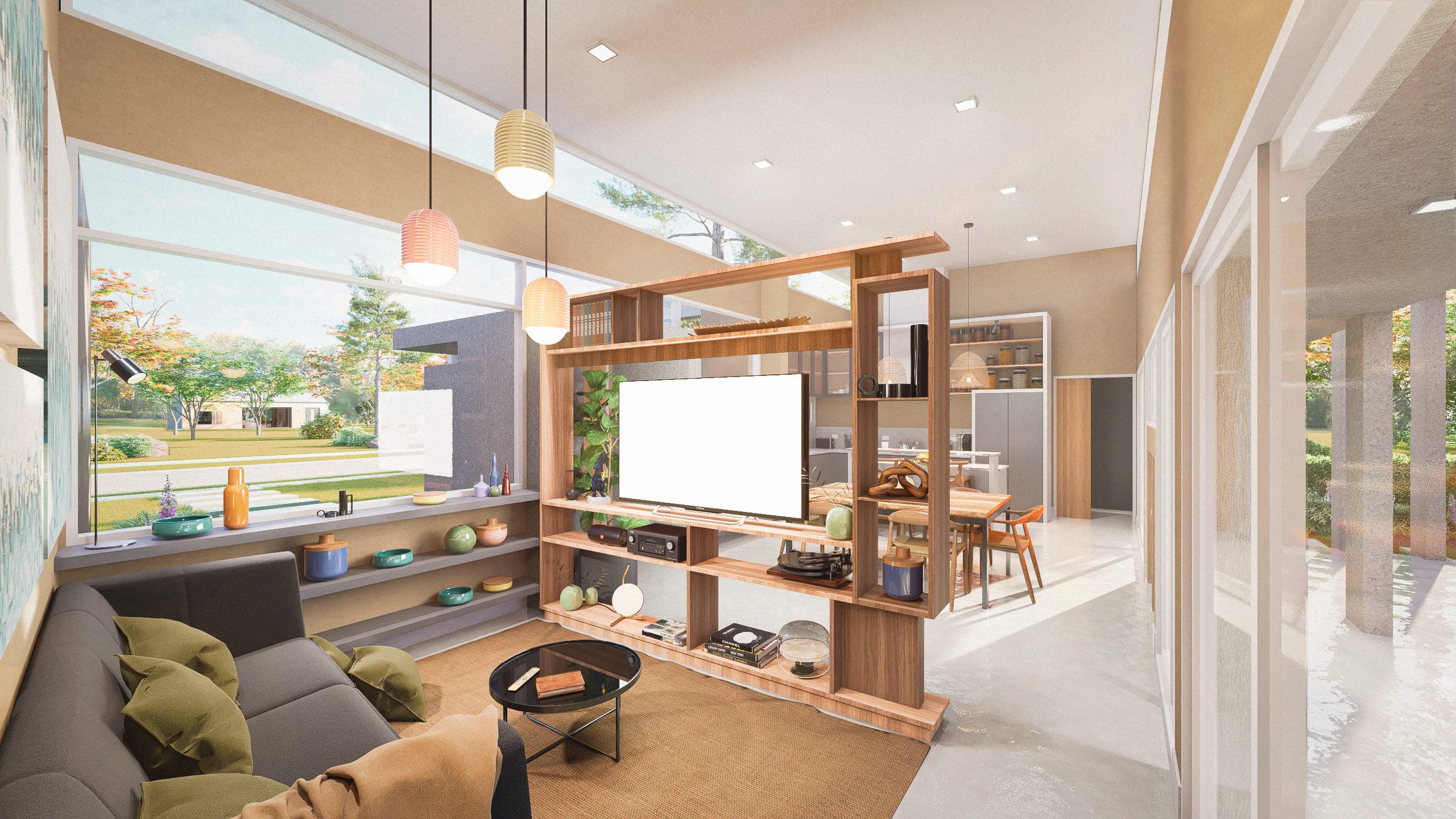 Sala de estar de la vivienda en Barrio Rodríguez