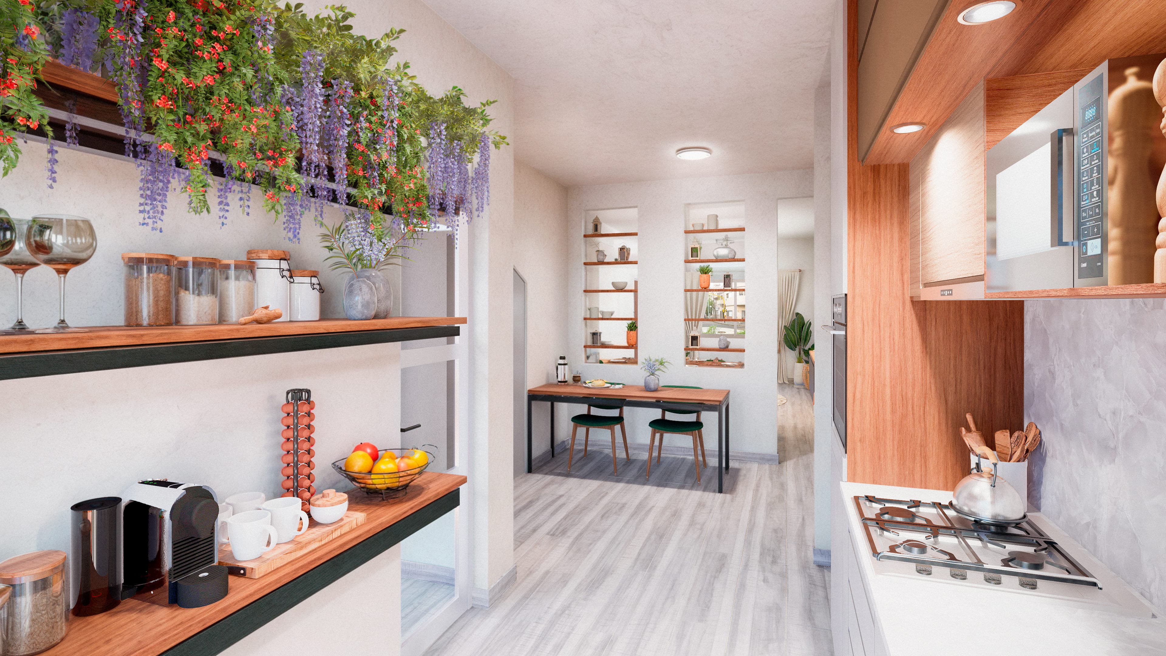 Render de la propuesta B para la vivienda de Susi y José